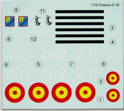 LF Model C7231 Decals for Cessna O-1E Bird Dog 1/72