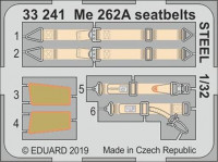 Eduard 33241 1/32 Me 262A seatbelts STEEL (REV)
