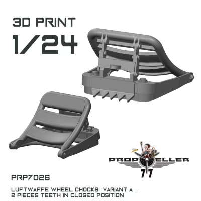 77 Propeller 77PRP-7026 Luftwaffe wheel chocks teeth closed (2 pcs.) 1/24
