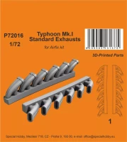 CMK P72016 Typhoon Mk.I Standard Exhausts (3D-Printed) 1/72