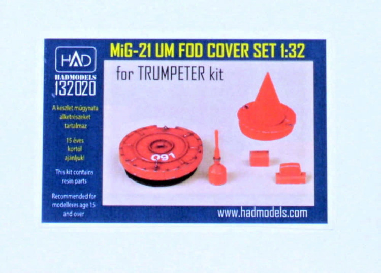 HAD R32020 MiG-21 UM FOD cover set (TRUMP) 1/32