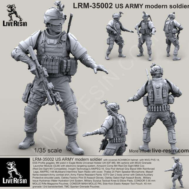 LiveResin LRM35002 US ARMY modern soldier 1/35