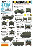 Star Decals 35-C1252 Vietnam 2.V-100 Commando, CMP C15TA, 4WD M151 Mutt, M548 ammo carrier, M577 command post, M35A1 truck and M24 Chaffee in South Vietnamese army, ARVN - Army of the Republic of Vietnam 1/35