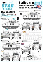 Star Decals 72-A1009 Balkan Peacekeepers #1. British UN Warriors 1/72