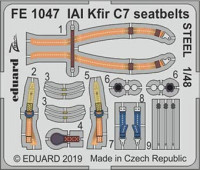 Eduard FE1047 1/48 IAI Kfir C7 seatbelts STEEL (AMK)