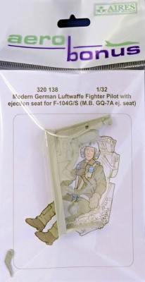 Aerobonus 320138 Modern Germ.Luftwaffe Fighter Pilot &amp; ej.seat 1/32
