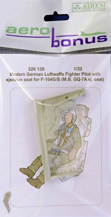 Aerobonus 320138 Modern Germ.Luftwaffe Fighter Pilot & ej.seat 1/32