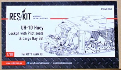 Reskit RSU48-0051 UH-1D Huey Cockpit w/ Pilot seats &amp; Cargo Bay 1/48