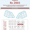 Peewit M72267 Canopy mask Reggiane Re 2005 (RS) 1/72