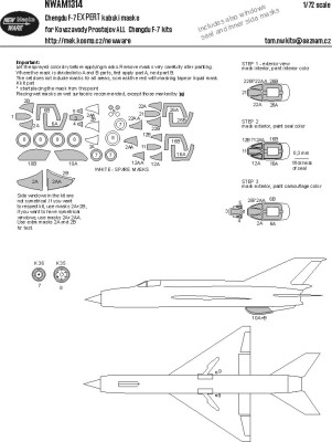 New Ware NWA-M1314 Mask Chengdu F-7 EXPERT (KPM) 1/72
