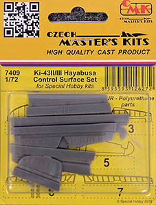 CMK 7409 Ki-43II/III Hayabusa Control Surf.Set (SP.H.) 1/72