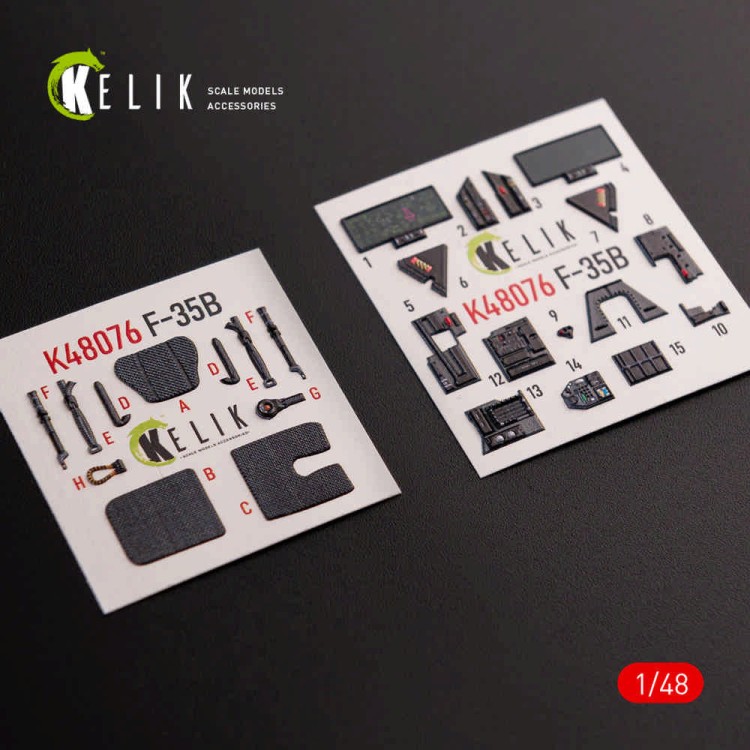 Reskit K48076 F-35B interior 3D decals (TAM) 1/48