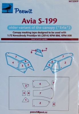 Peewit PW-M72009 1/72 Canopy mask Avia S-199 (KOVOZAVODY PR.)