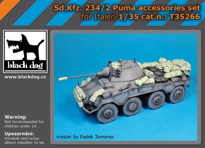 Black Dog T35266 Sd Kfz 234/2 Puma accessories set (designed to be used with Italeri kits) 1/35