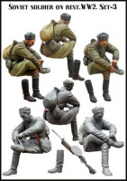 Evolution Miniatures 35073 Soviet soldier on rest . WW2 . Set-3