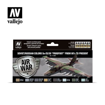 Valejio VAL-71603 Набор красок model color set, цвета су-25/39 с1980-х годов 8 шт