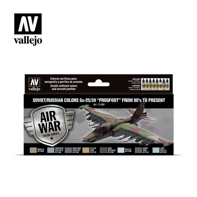 Valejio VAL-71603 Набор красок model color set, цвета су-25/39 с1980-х годов 8 шт