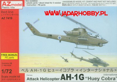 AZ model 74019 Attack Helicopter AH-1G &quot;Huey Cobra&quot; 1/72