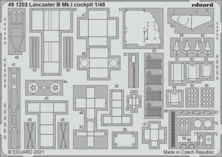 Eduard 491203 SET Lancaster B Mk.I cockpit (HKM) 1/48