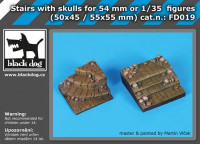 BlackDog FD019 Stairs with skulls for 54 mm or figures