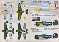 Print Scale 72-381 Curtiss P-36 Hawk, Hawk 75 (wet decals) 1/72