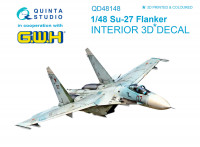 Quinta studio QD48148 Су-27 (для модели GWH) 3D Декаль интерьера кабины 1/48