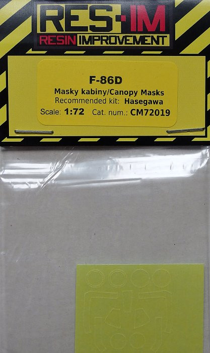 RES-IM RESICM72019 1/72 Canopy Masks for F-86D (HAS)