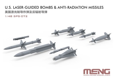 Meng Model SPS-072 U.S. Laser-Guided Bombs &amp; Anti-Radiation Missiles 1/48