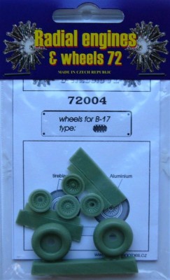 Radial Engines &amp; Wheels REW-72004 1/72 Boeing B-17 - wheels (diamond tread)