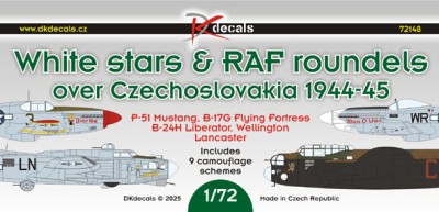 Dk Decals 72148 White stars &amp; RAF roundels o. Czechoslovakia 1/72