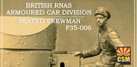 Copper State Models F35-006 British RNAS Armoured Car Division seated crewman 1/35