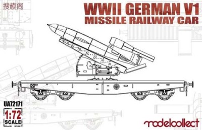 Modelcollect UA72171 Немецкая платформа с ракетой V1 1/72