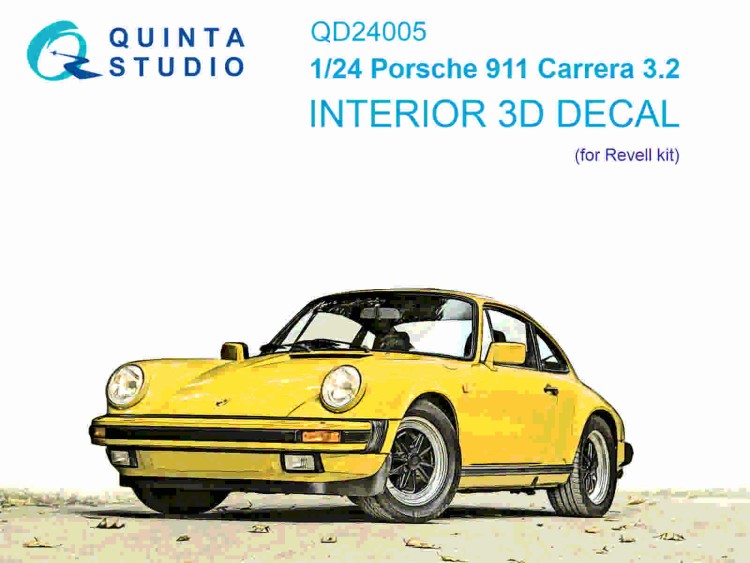 Quinta Studio QD24005 Porsche 911 Carrera 3.2 (Revell) 1/24