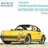 Quinta Studio QD24005 Porsche 911 Carrera 3.2 (Revell) 3D Декаль интерьера кабины 1/24