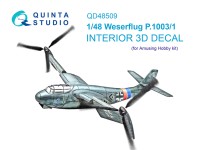 Quinta studio QD48509 Weserflug P1003.1 (Amusing hobby) 1/48
