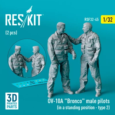 Reskit F32045 OV-10A 'Bronco' male pilots standing Type 2 1/32