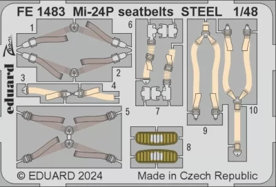 Eduard FE1483 Mi-24P seatbelts STEEL (TRUMP) 1/48