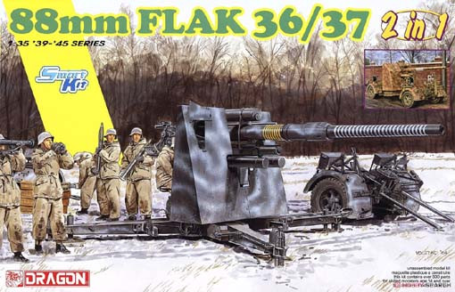 Dragon 6923 WW.II German 88mm FlaK36/37 2in1 1/35