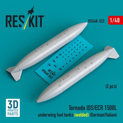 Reskit U48553 Tornado IDS/ECR 1500L underwing fuel tanks 1/48