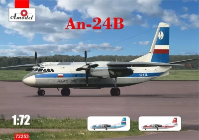AModel 72253 Antonov An-24B (LOT &amp; INTERFLUG) 1/72