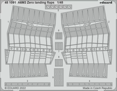 Eduard 481091 SET A6M3 Zero landing flaps (EDU) 1/48