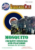 Barracuda Studios BC-32269 de Havilland Mosquito Cockpit Stencils 1/32