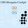 Barracuda Studios BC-32269 de Havilland Mosquito Cockpit Stencils 1/32