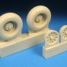 Barracuda Studios BCR32381 North-American P-51D Mustang Block Tread Mainwheels (designed to be used with Revell kits) 1/32