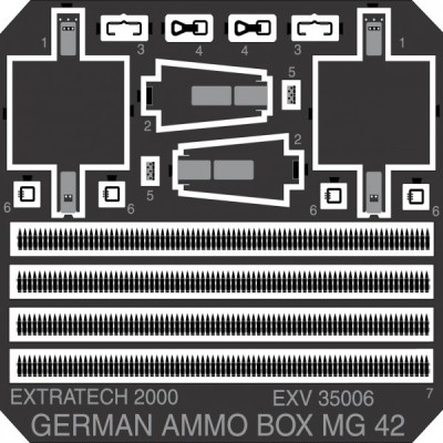 Extratexh EXTEV3506 Set Munition Box MG42 1:35