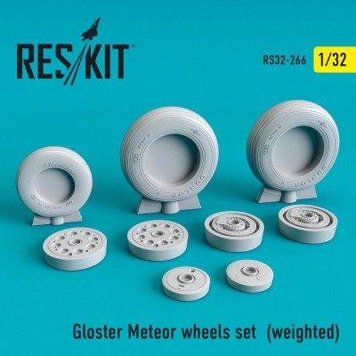 Reskit RS32-0266 Gloster Meteor wheels set (weighted) HKModels 1/32