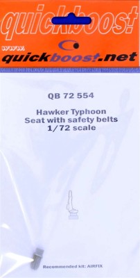 QuickBoost QB72554 Hawker Typhoon seat with safety belts (AIRF) 1/72