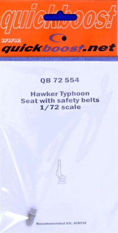 QuickBoost QB72554 Hawker Typhoon seat with safety belts (AIRF) 1/72