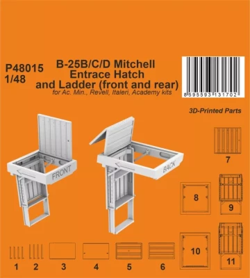 CMK P48015 B-25B/C/D Mitchell Entr. Hatch &amp; Ladder 1/48