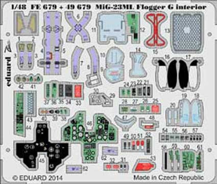 Eduard 49679 MiG-23ML Flogger G interior S.A.